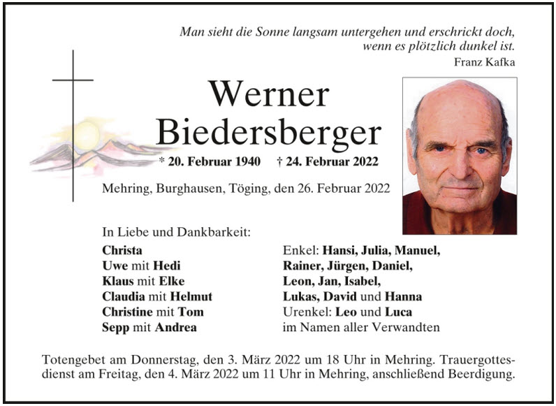 werner biedersberger